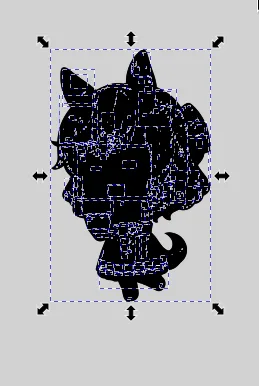 Broken-apart bitmap trace