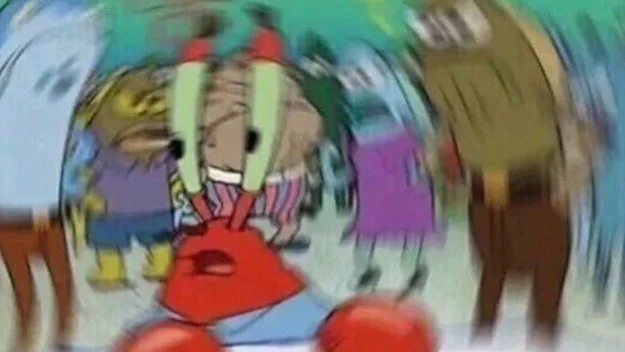 Mr. Krabs spinning